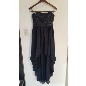 Forever 21 XXI Small Strapless Sequin Black Dress